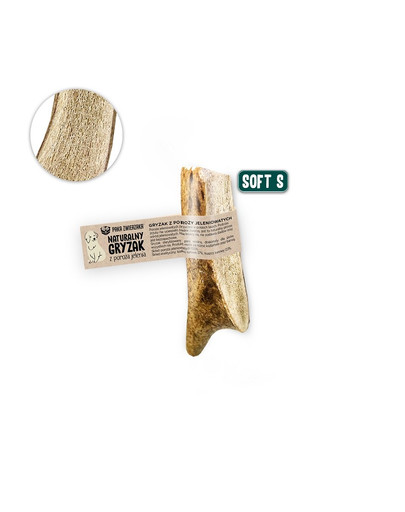 PAKA ZWIERZAKA Hirschgeweih für Hund kauen Soft S 8-9 cm