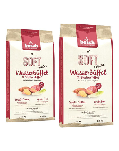 BOSCH Soft Maxi Wasserbüffel & Süßkartoffel 25 kg (2 x 12,5 kg)