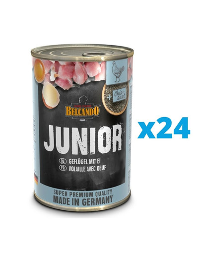 BELCANDO Junior Geflügel mit Ei 24 x 400 g