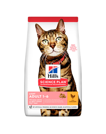HILL'S Science Plan Feline Adult Light Chicken 10 kg für kastrierte Katzen Huhn