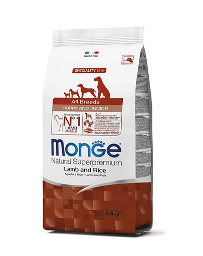 MONGE Puppy Lamm mit Reis und Kartoffeln 2,5 kg