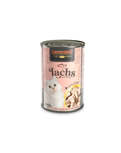 LEONARDO Lachs mit extra Filet Nassfutter für Katzen 6x400g