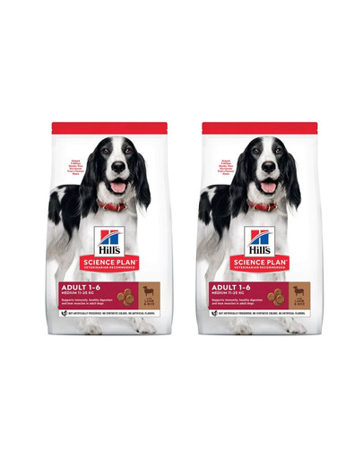 HILL'S Science Plan Canine Adult Medium Lamb & Rice Hundefutter mittlerer Rassen Lamm & Reis 36 kg (2x18 kg)