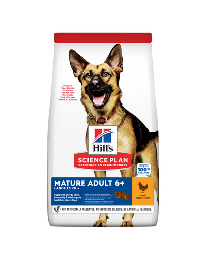 HILL'S Science Plan Canine Mature Adult 6+ Large breed Chicken 18 kg für ältere Hunde großer Rassen