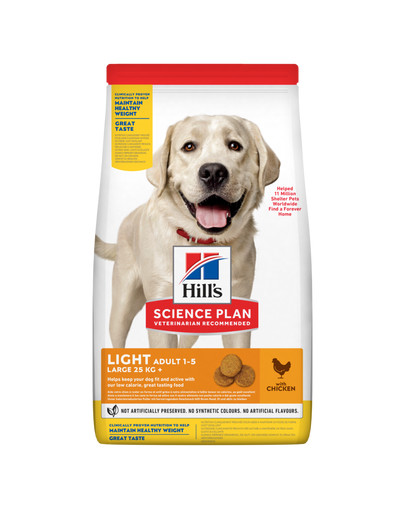 HILL'S Science Plan Canine Adult Light Large breed Chicken 18 kg Hundefutter Huhn für große Rassen