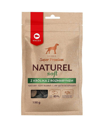 MACED Super Premium Naturel Soft Kaninchen und Rosmarin Hundeleckerli 100g