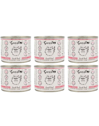 GUSSTO Cat Fresh Beef 6x200 g