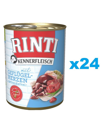 RINTI Kennerfleisch Geflügelherzen 24 x 400 g