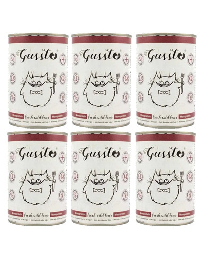 GUSSTO Cat Fresh Wild Boar 6x400 g