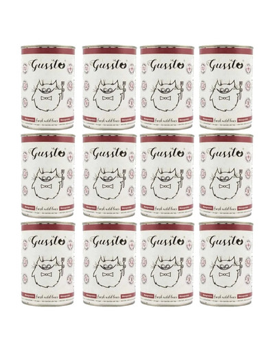 GUSSTO Cat Fresh Wild Boar 12x400 g