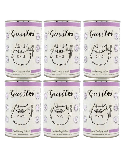 GUSSTO Cat Fresh Turkey & Duck 6x400 g