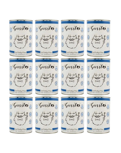 GUSSTO Cat Fresh Turkey&Tuna FRISCHES TRUTHAHN UND THUNFISCH 12x400 g