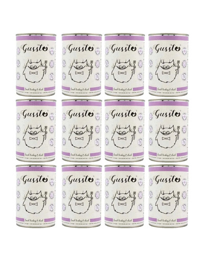 GUSSTO Cat Fresh Turkey & Duck 12x400 g