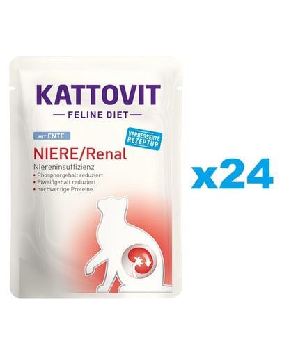 KATTOVIT Feline Diet Niere/Renal Ente 24 x 85 g