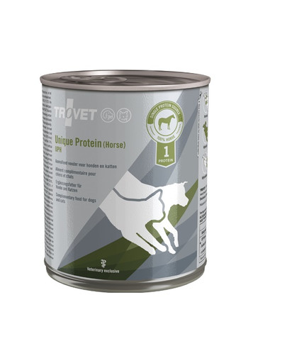 TROVET Unique Protein Horse UPH Nassfutter für Hunde und Katzen mit Pferdefleisch 12x800 g