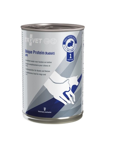 TROVET Unique Protein Rabbit UPR Nassfutter für Hunde und Katzen mit Kaninchen 6x400g