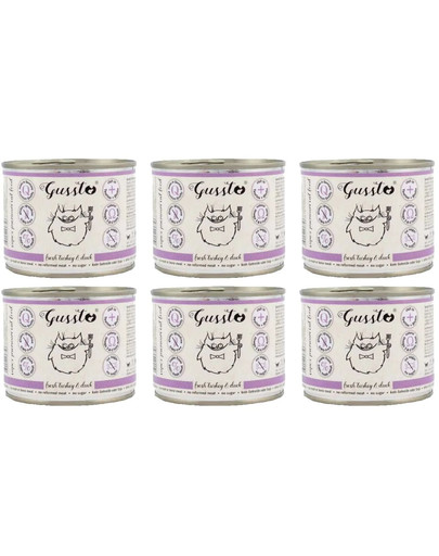 GUSSTO Cat Fresh Turkey & Duck 6x200 g
