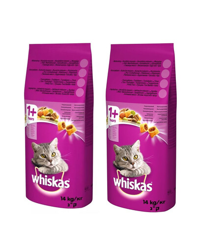 WHISKAS Adult Rind und Karotte 14kg  + WHISKAS Adult Rind und Karotte 14kg
