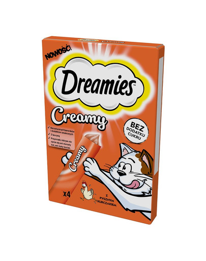 DREAMIES Leckeres Huhn Katzenleckerli 4x10g