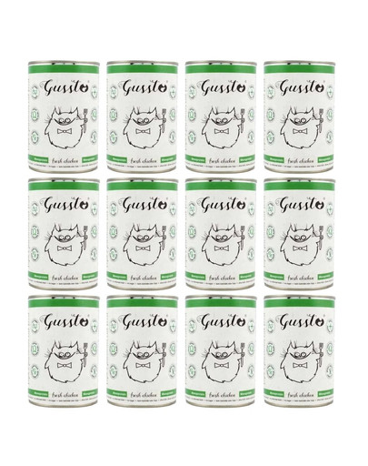 GUSSTO Cat Fresh Chicken frisches Huhn 12x400 g