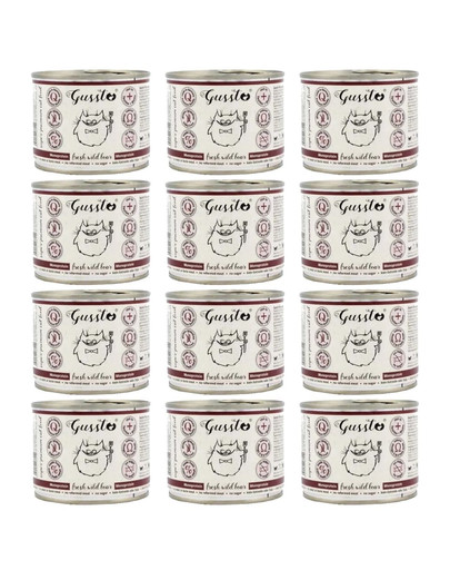 GUSSTO Cat Fresh Wild Boar 12x200 g