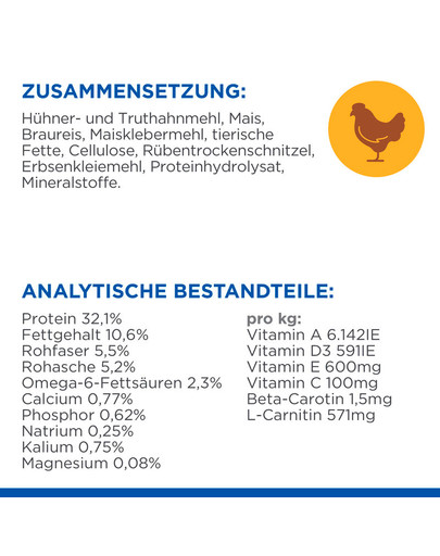 HILL'S Science Plan Feline Adult Light Chicken 10 kg für kastrierte Katzen Huhn