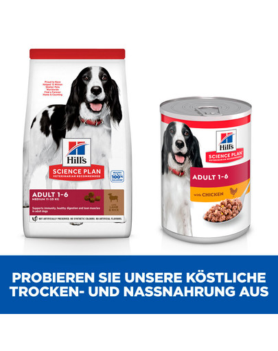 HILL'S Science Plan Canine Adult Medium Lamb & Rice 18 kg Hundefutter für mittelgroße Rassen mit Lamm und Reis