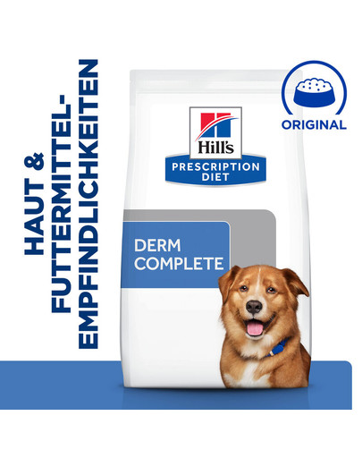 HILL'S Prescription Diet Canine Derm Complete 12 kg Futter zur Stärkung der Hundehaut