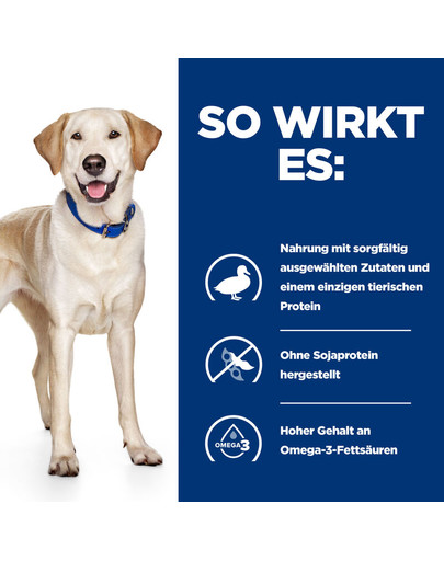 HILL'S Prescription Diet Canine d/d Duck&Rice 1,5 kg Futter zur Stärkung der Hundehaut