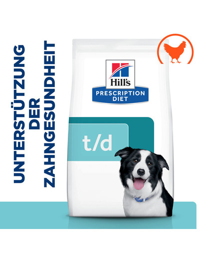 HILL'S Prescription Diet Canine t/d 4 kg Futter zur Förderung der Zahngesundheit Ihres Hundes