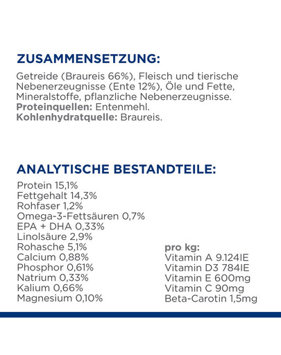 HILL'S Prescription Diet d/d Hundefutter mit Ente und Reis 12 kg