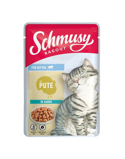 SCHMUSY RAGOUT mit Pute in Sauce für Kätzchen 100 g