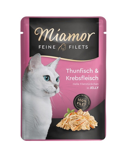 MIAMOR Feline Filets Thunfisch mit Krabben in Gelee 100 g
