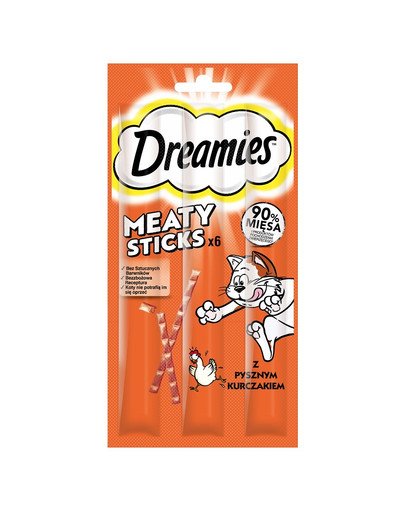 DREAMIES Ergänzungsfuttermittel für ausgewachsene Katzen mit leckerem Huhn 30 g
