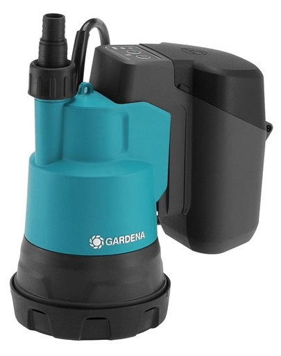 GARDENA Kabellose Tauchpumpe für sauberes Wasser 2000/2 18V P4A mit wiederaufladbarer Batterie