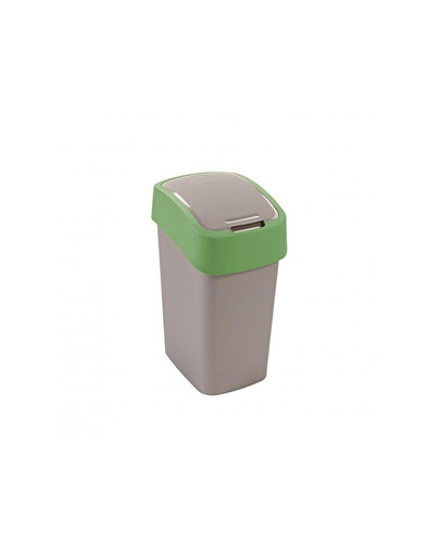 CURVER Mülleimer FLIP BIN 9L silber/grune
