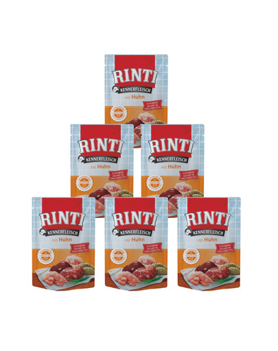 RINTI Kennerfleisch Chicken Huhn Frischebeutel 400 g 5+1 GRATIS