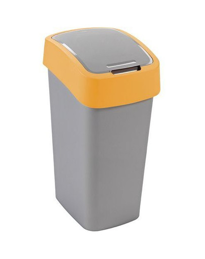 CURVER Mülleimer FLIP BIN 9L silber/orange