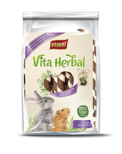 VITAPOL Obst- und Gemüseröhren für Nager und Kaninchen 200g