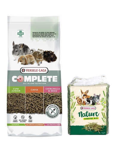VERSELE-LAGA Cavia Complete All in One Herbiovores 8 kg + Timothy Hay 1 kg