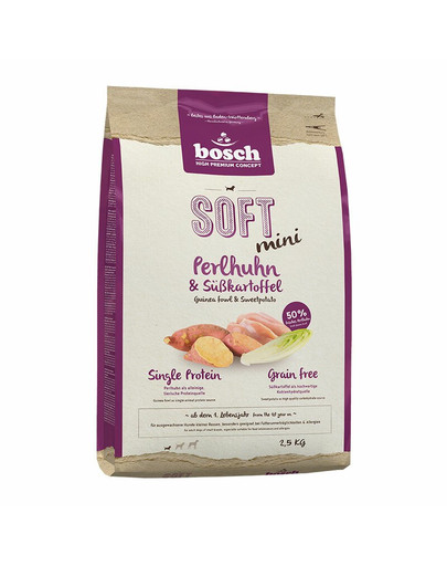 BOSCH SOFT Mini Perlhuhn & Süßkartoffel 2,5 kg
