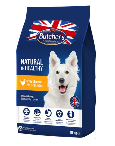 BUTCHER'S Natural&Healthy Hundetrockenfutter mit Huhn 10kg