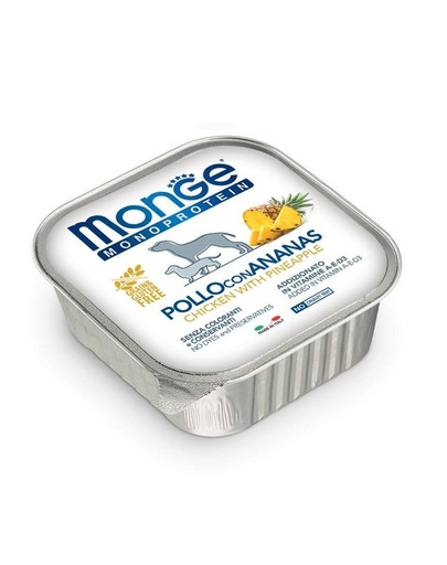 MONGE Fruit Dog Monoprotein Hühnchen mit Ananas 150 g
