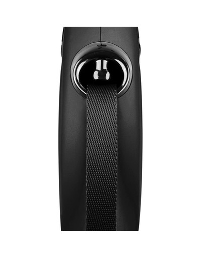 FLEXI New Classic L 8 m Gurt-Rollleine Schwarz