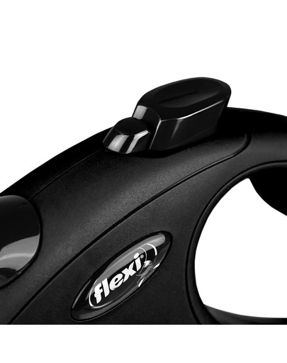 FLEXI New Classic L 8 m Gurt-Rollleine Schwarz