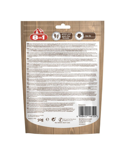 8in1 Meaty Treats Gefriergetrocknete Fleisch-Snacks Huhn & Möhre 50 g