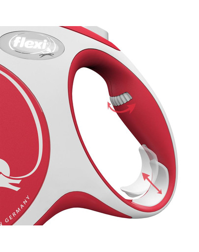 FLEXI New Comfort L Gurtleine 8 m Rot