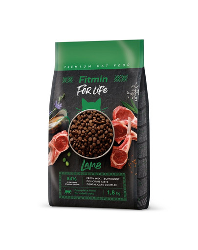 FITMIN Cat For Life Adult Lamb 1,8 kg für ausgewachsene Katzen mit Lammfleisch