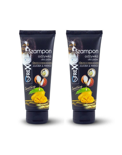 FREXIN 2-in-1 Shampoo und Spülung für Hunde Jojoba & Mango 2x220 g