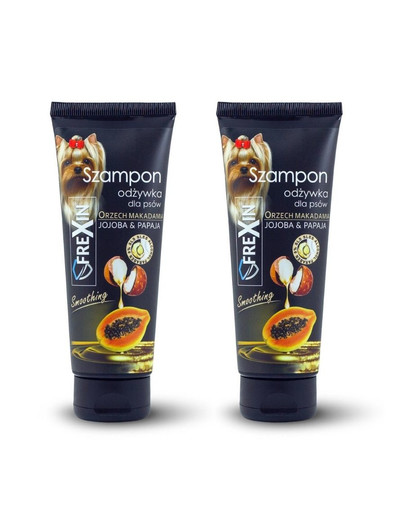 FREXIN 2-in-1 Shampoo und Spülung für Hunde Jojoba & Papaya 2x220 g